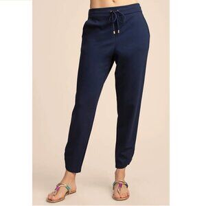 Trina Turk Women's Navy Blue Aja Drawstring Pants Size Small